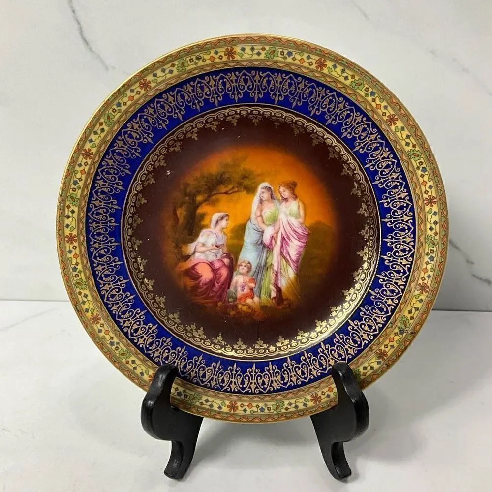 VINTAGE EPIAG D. F. Czechoslovakia Bohemian Porcelain Collector Plate